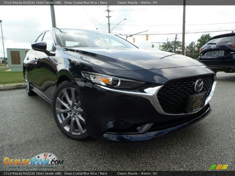2019 Mazda MAZDA3 Select Sedan AWD Deep Crystal Blue Mica / Black Photo #1