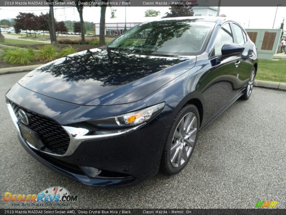 2019 Mazda MAZDA3 Select Sedan AWD Deep Crystal Blue Mica / Black Photo #3