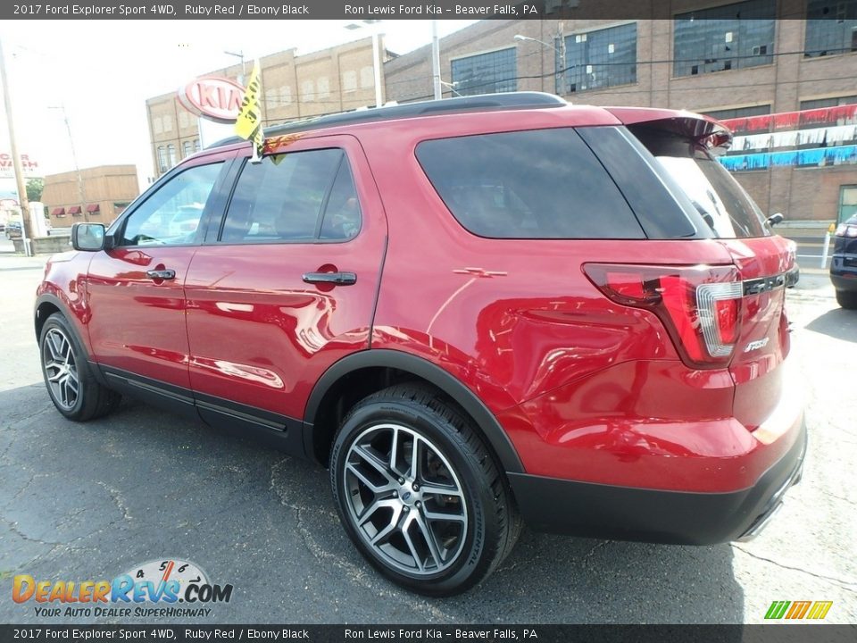 2017 Ford Explorer Sport 4WD Ruby Red / Ebony Black Photo #5
