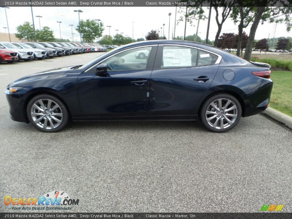 2019 Mazda MAZDA3 Select Sedan AWD Deep Crystal Blue Mica / Black Photo #4