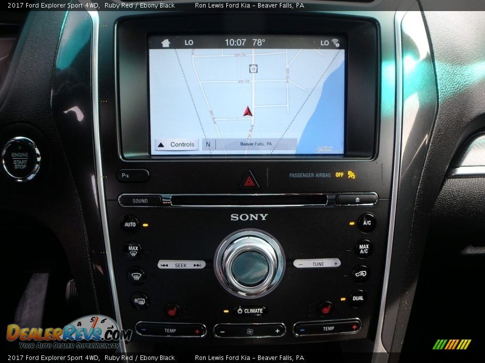 2017 Ford Explorer Sport 4WD Ruby Red / Ebony Black Photo #18