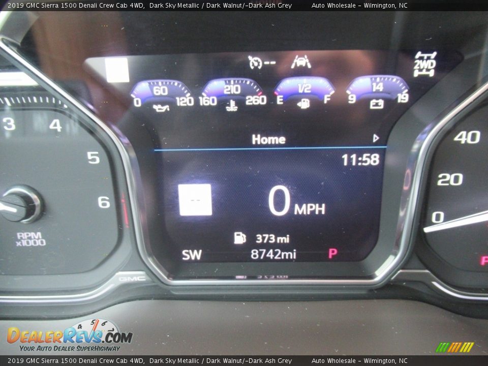 2019 GMC Sierra 1500 Denali Crew Cab 4WD Dark Sky Metallic / Dark Walnut/­Dark Ash Grey Photo #15