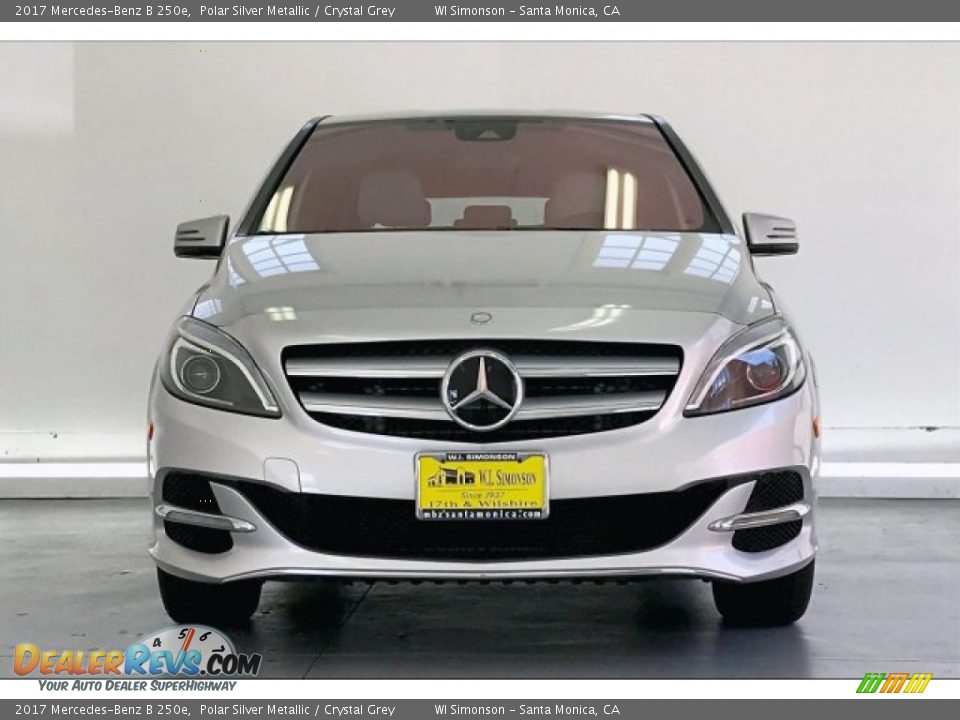 2017 Mercedes-Benz B 250e Polar Silver Metallic / Crystal Grey Photo #2
