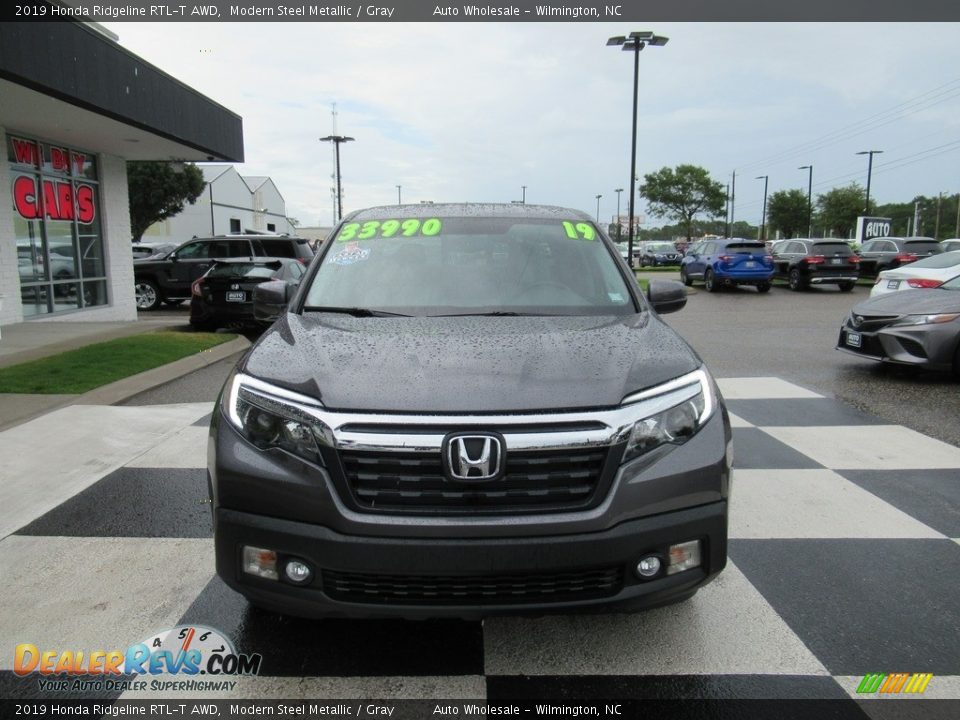 2019 Honda Ridgeline RTL-T AWD Modern Steel Metallic / Gray Photo #2