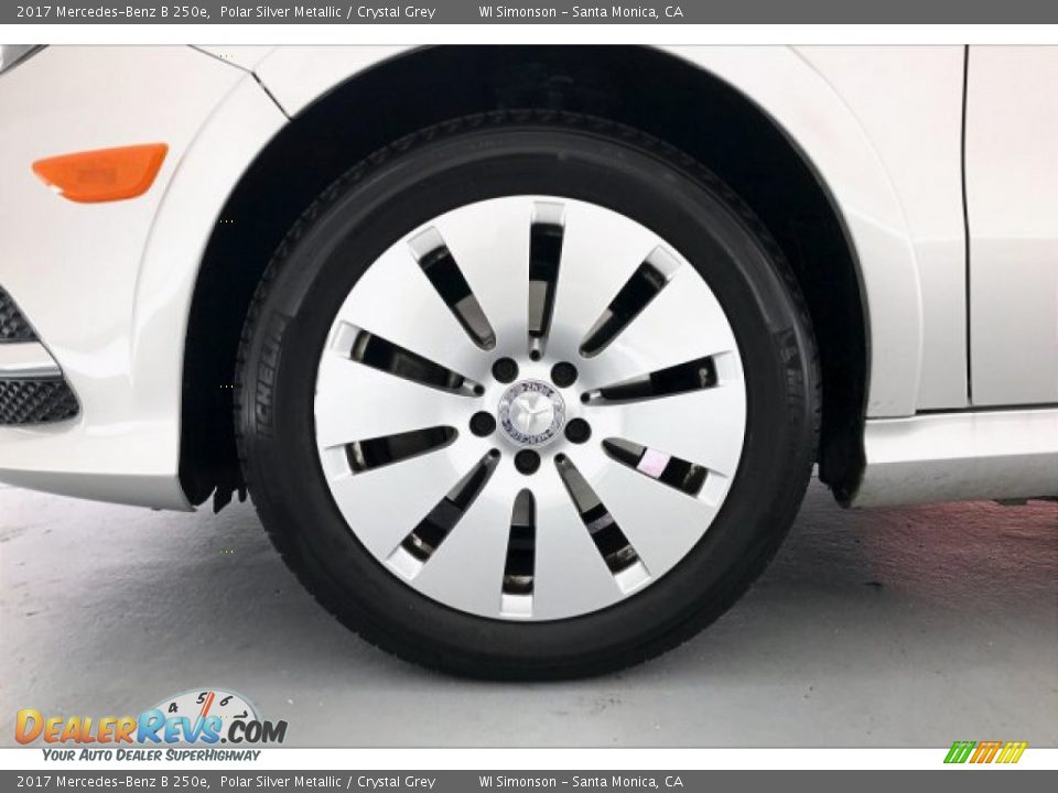2017 Mercedes-Benz B 250e Polar Silver Metallic / Crystal Grey Photo #8