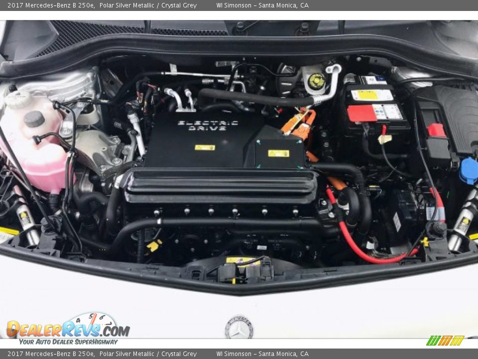 2017 Mercedes-Benz B 250e Polar Silver Metallic / Crystal Grey Photo #9