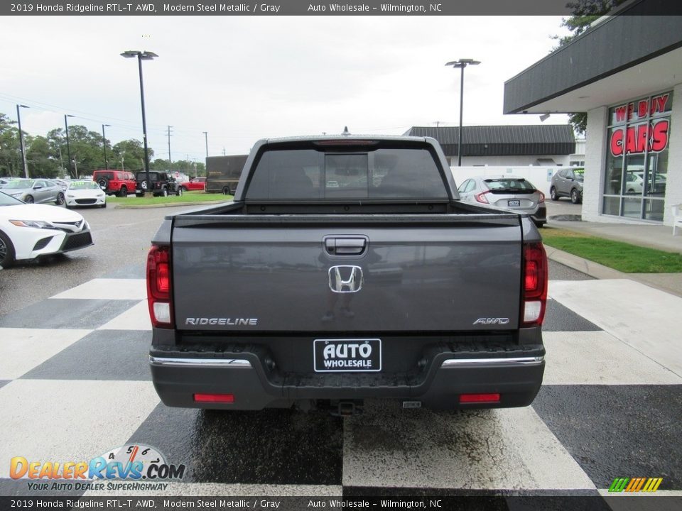 2019 Honda Ridgeline RTL-T AWD Modern Steel Metallic / Gray Photo #4