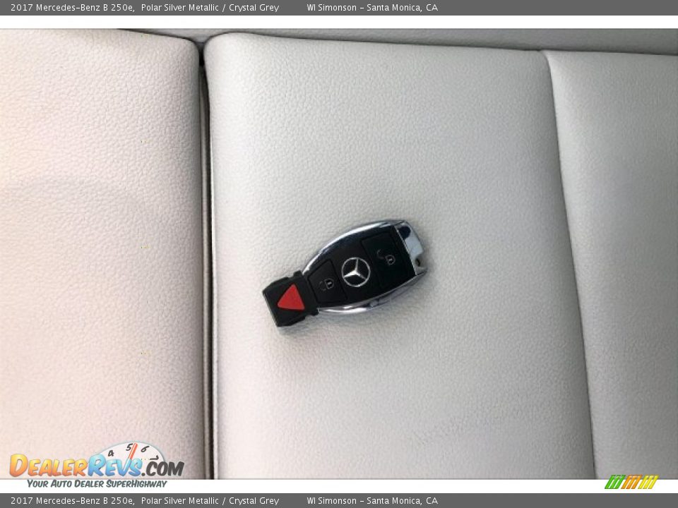 2017 Mercedes-Benz B 250e Polar Silver Metallic / Crystal Grey Photo #11