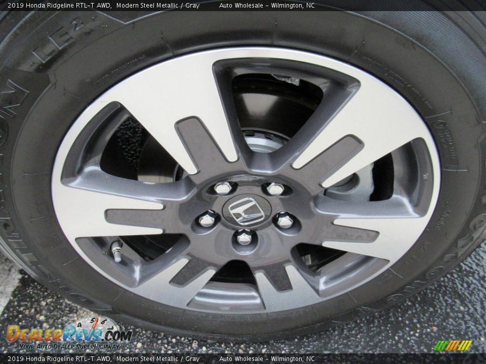 2019 Honda Ridgeline RTL-T AWD Modern Steel Metallic / Gray Photo #7
