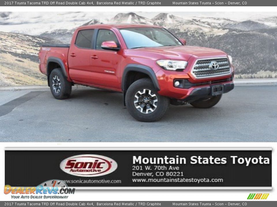 2017 Toyota Tacoma TRD Off Road Double Cab 4x4 Barcelona Red Metallic / TRD Graphite Photo #1