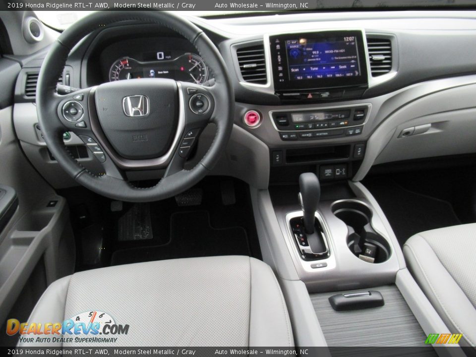 2019 Honda Ridgeline RTL-T AWD Modern Steel Metallic / Gray Photo #14