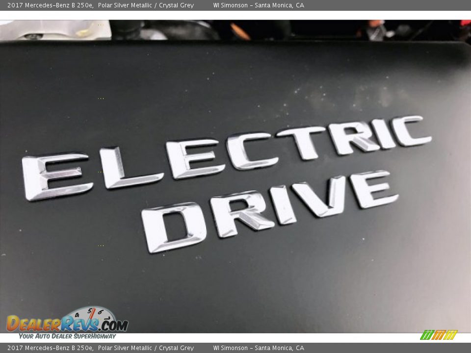 2017 Mercedes-Benz B 250e Polar Silver Metallic / Crystal Grey Photo #30