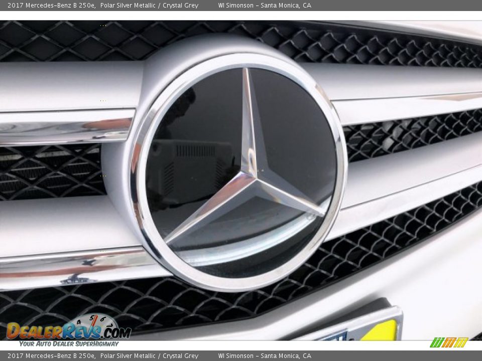 2017 Mercedes-Benz B 250e Polar Silver Metallic / Crystal Grey Photo #32