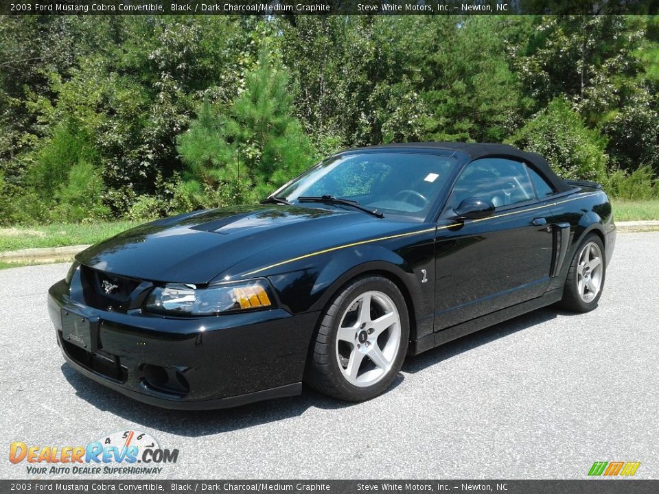 Front 3/4 View of 2003 Ford Mustang Cobra Convertible Photo #3