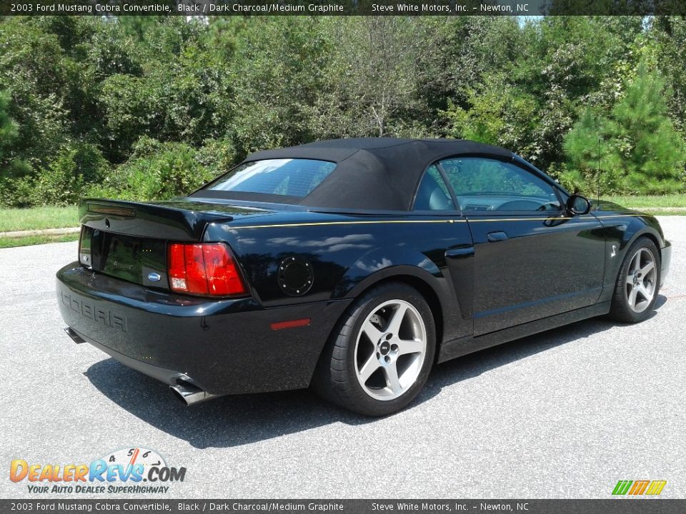 2003 Ford Mustang Cobra Convertible Black / Dark Charcoal/Medium Graphite Photo #7