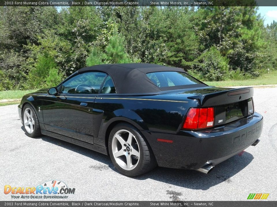 2003 Ford Mustang Cobra Convertible Black / Dark Charcoal/Medium Graphite Photo #9