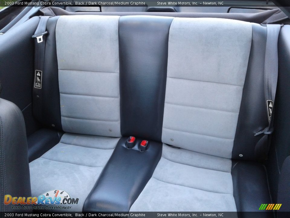 Rear Seat of 2003 Ford Mustang Cobra Convertible Photo #13
