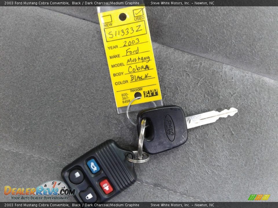 2003 Ford Mustang Cobra Convertible Black / Dark Charcoal/Medium Graphite Photo #27