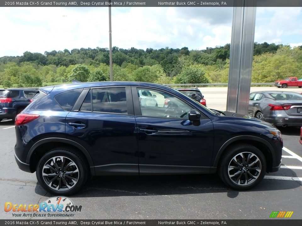 2016 Mazda CX-5 Grand Touring AWD Deep Crystal Blue Mica / Parchment Photo #5