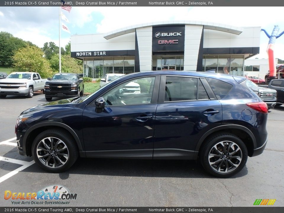2016 Mazda CX-5 Grand Touring AWD Deep Crystal Blue Mica / Parchment Photo #12