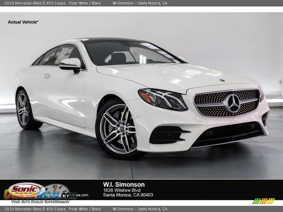 2019 Mercedes-Benz E 450 Coupe Polar White / Black Photo #1