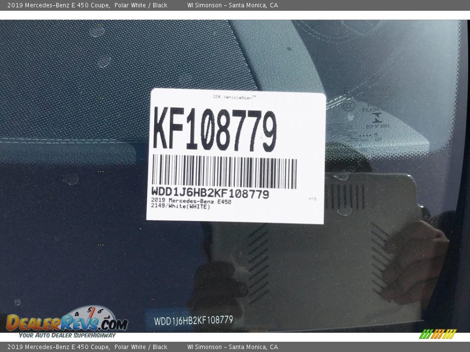 2019 Mercedes-Benz E 450 Coupe Polar White / Black Photo #12