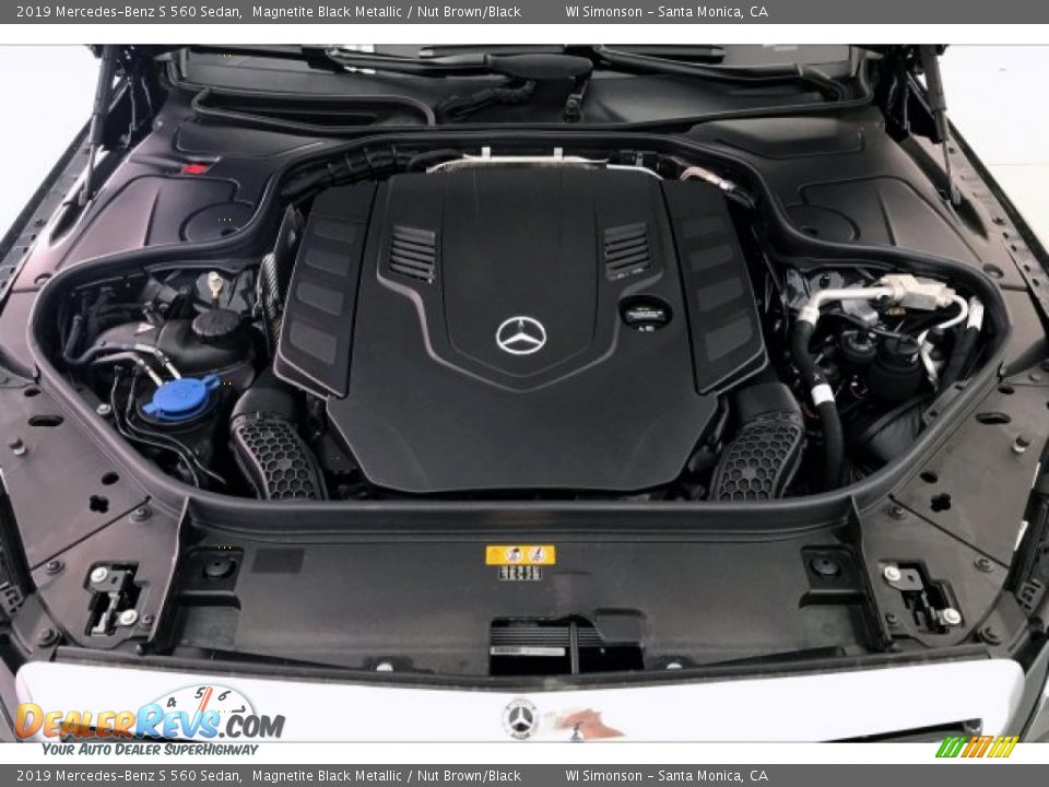 2019 Mercedes-Benz S 560 Sedan Magnetite Black Metallic / Nut Brown/Black Photo #8
