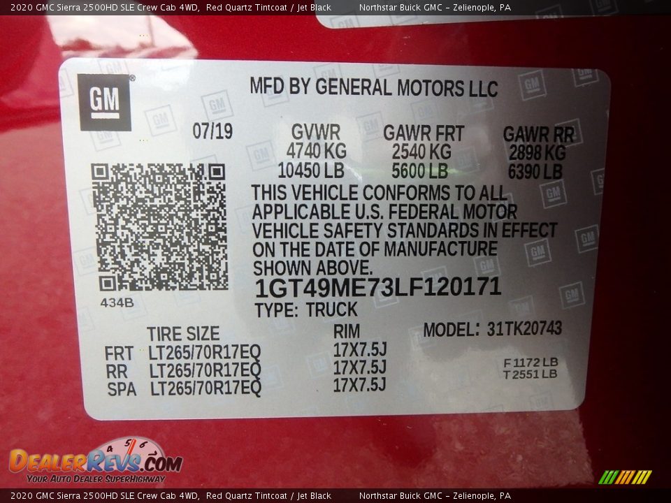 2020 GMC Sierra 2500HD SLE Crew Cab 4WD Red Quartz Tintcoat / Jet Black Photo #10