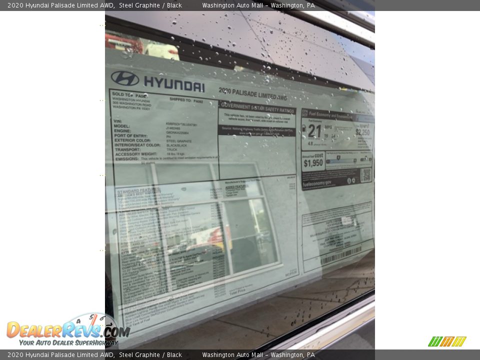 2020 Hyundai Palisade Limited AWD Steel Graphite / Black Photo #16