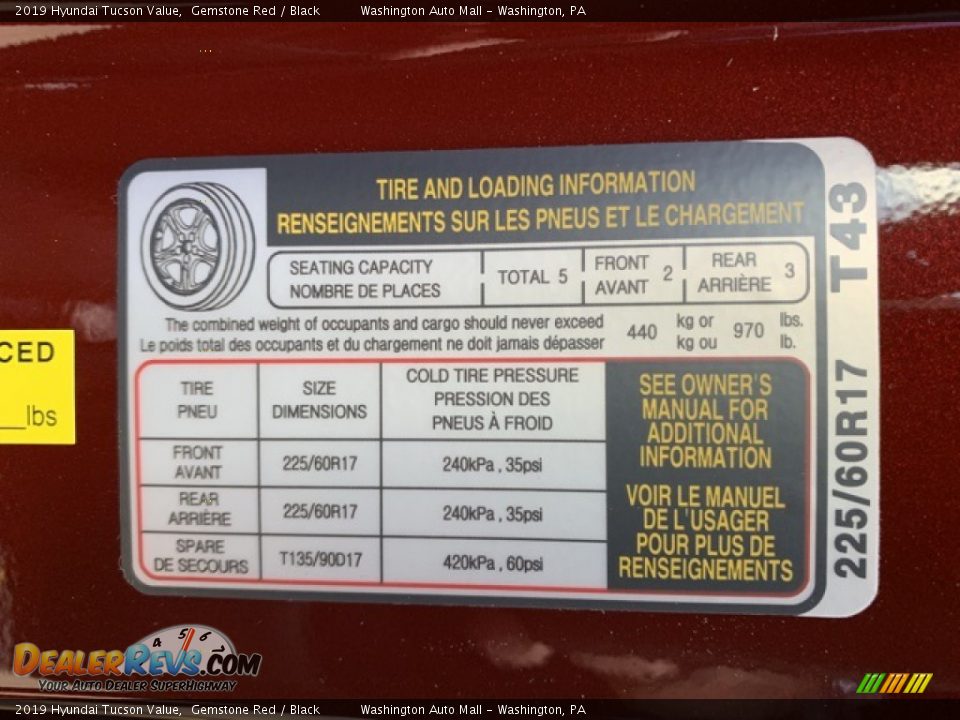 2019 Hyundai Tucson Value Gemstone Red / Black Photo #9