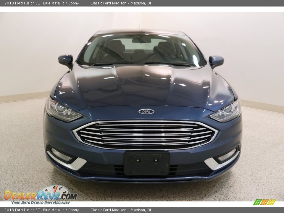 2018 Ford Fusion SE Blue Metallic / Ebony Photo #2