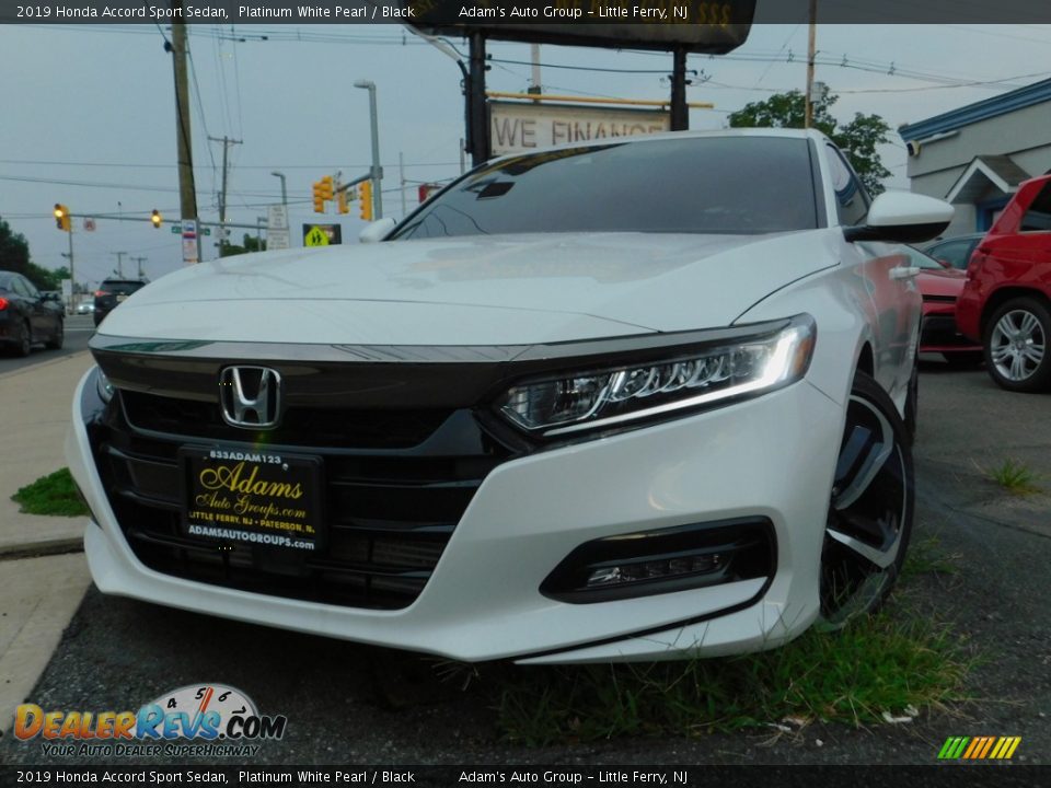 2019 Honda Accord Sport Sedan Platinum White Pearl / Black Photo #1