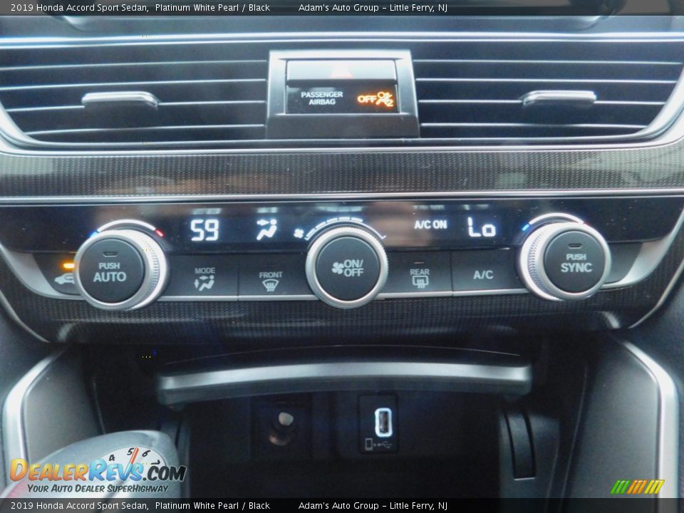 2019 Honda Accord Sport Sedan Platinum White Pearl / Black Photo #15