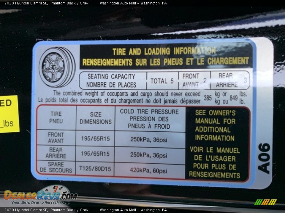 2020 Hyundai Elantra SE Phantom Black / Gray Photo #9