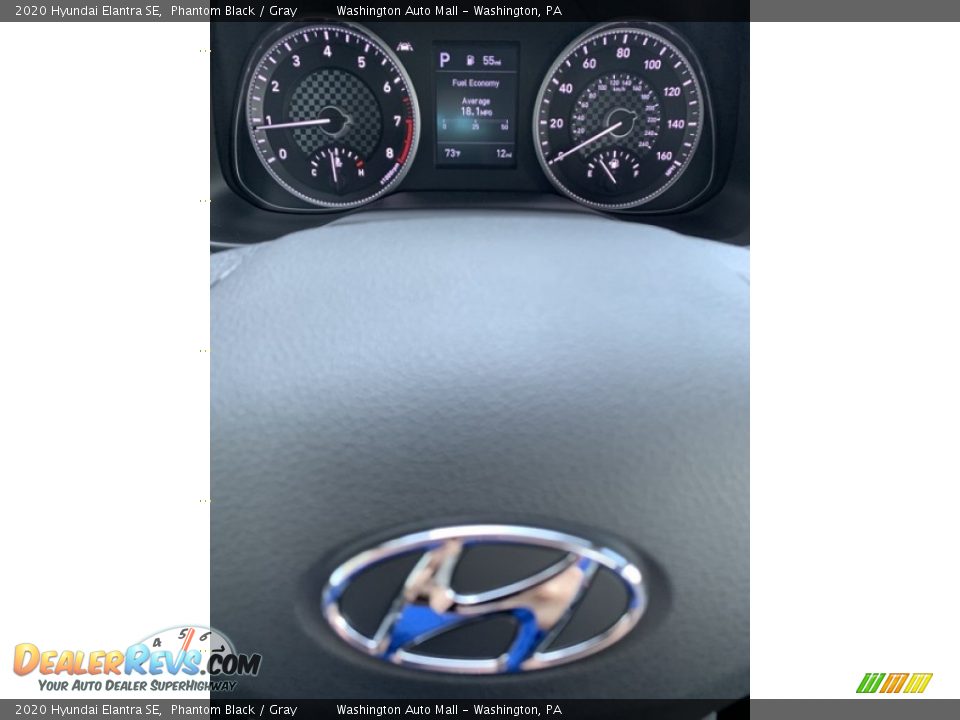 2020 Hyundai Elantra SE Phantom Black / Gray Photo #30