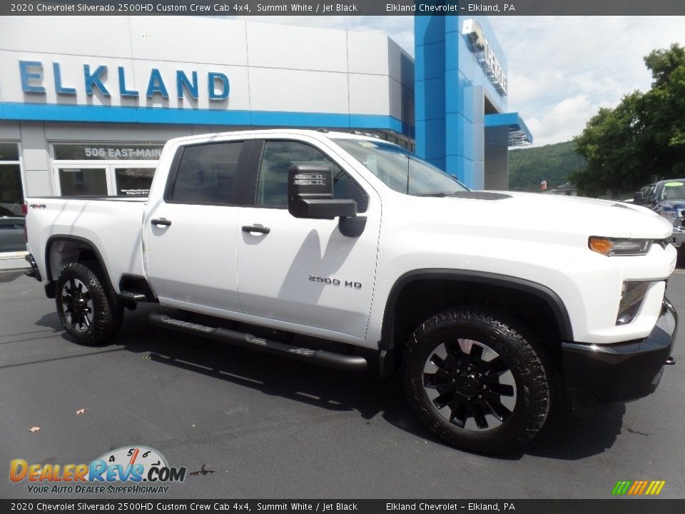 2020 Chevrolet Silverado 2500HD Custom Crew Cab 4x4 Summit White / Jet Black Photo #2