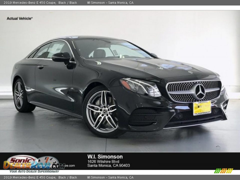 2019 Mercedes-Benz E 450 Coupe Black / Black Photo #1