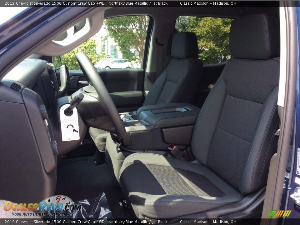 2019 Chevrolet Silverado 1500 Custom Crew Cab 4WD Northsky Blue Metallic / Jet Black Photo #3