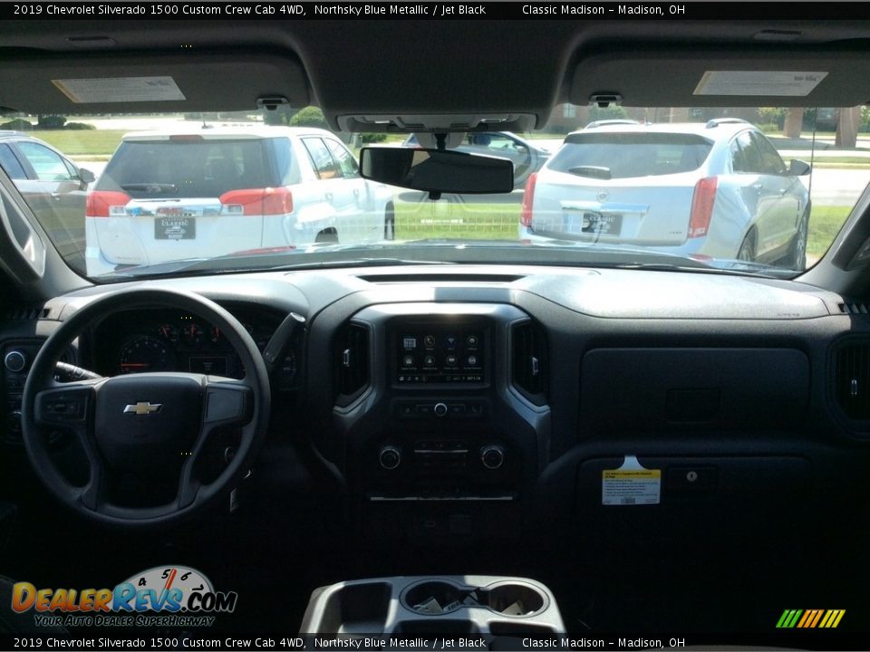 2019 Chevrolet Silverado 1500 Custom Crew Cab 4WD Northsky Blue Metallic / Jet Black Photo #12
