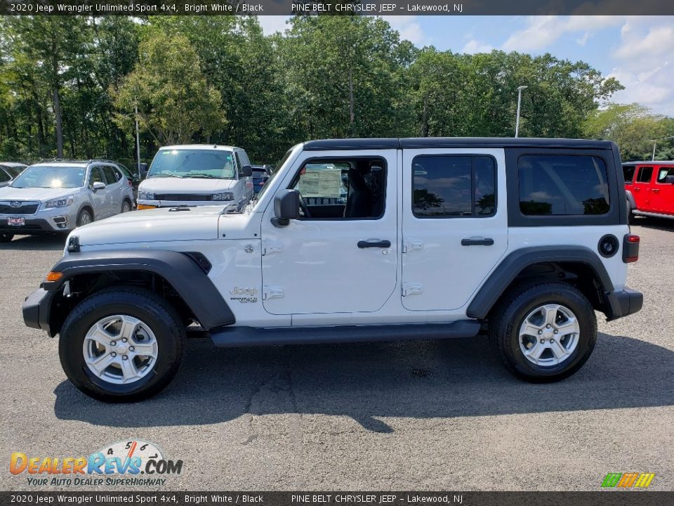 2020 Jeep Wrangler Unlimited Sport 4x4 Bright White / Black Photo #3
