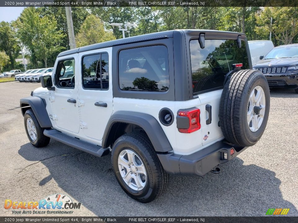 2020 Jeep Wrangler Unlimited Sport 4x4 Bright White / Black Photo #4