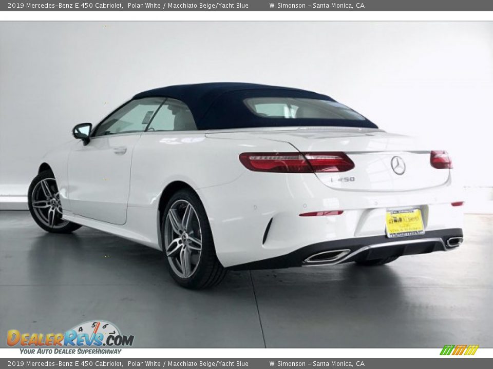 2019 Mercedes-Benz E 450 Cabriolet Polar White / Macchiato Beige/Yacht Blue Photo #2