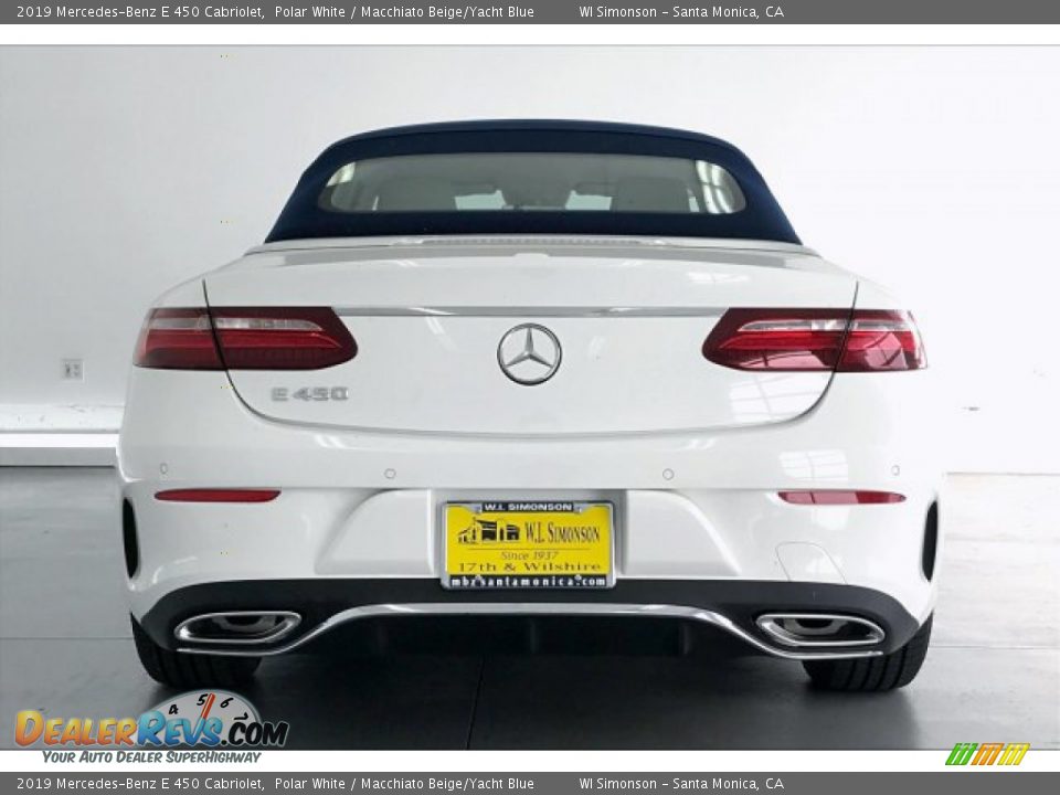 2019 Mercedes-Benz E 450 Cabriolet Polar White / Macchiato Beige/Yacht Blue Photo #3