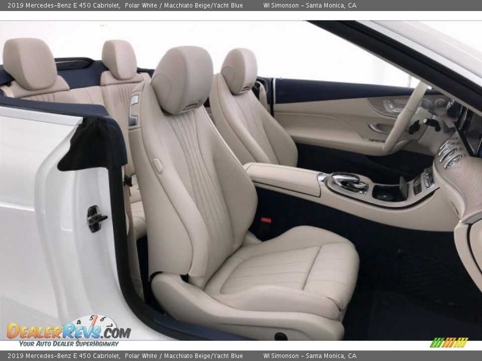 2019 Mercedes-Benz E 450 Cabriolet Polar White / Macchiato Beige/Yacht Blue Photo #5