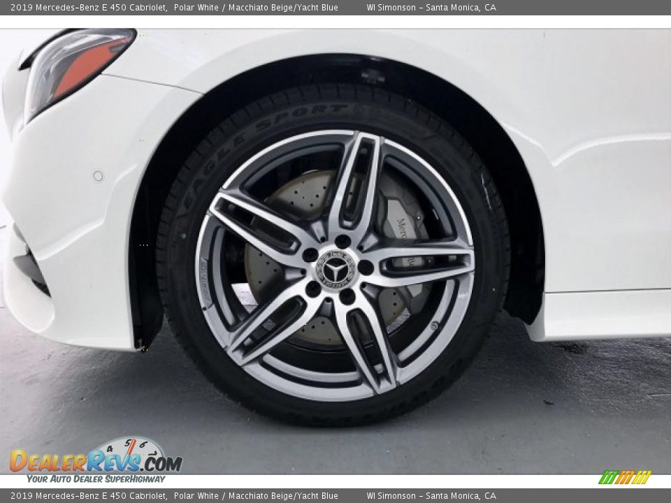 2019 Mercedes-Benz E 450 Cabriolet Polar White / Macchiato Beige/Yacht Blue Photo #9
