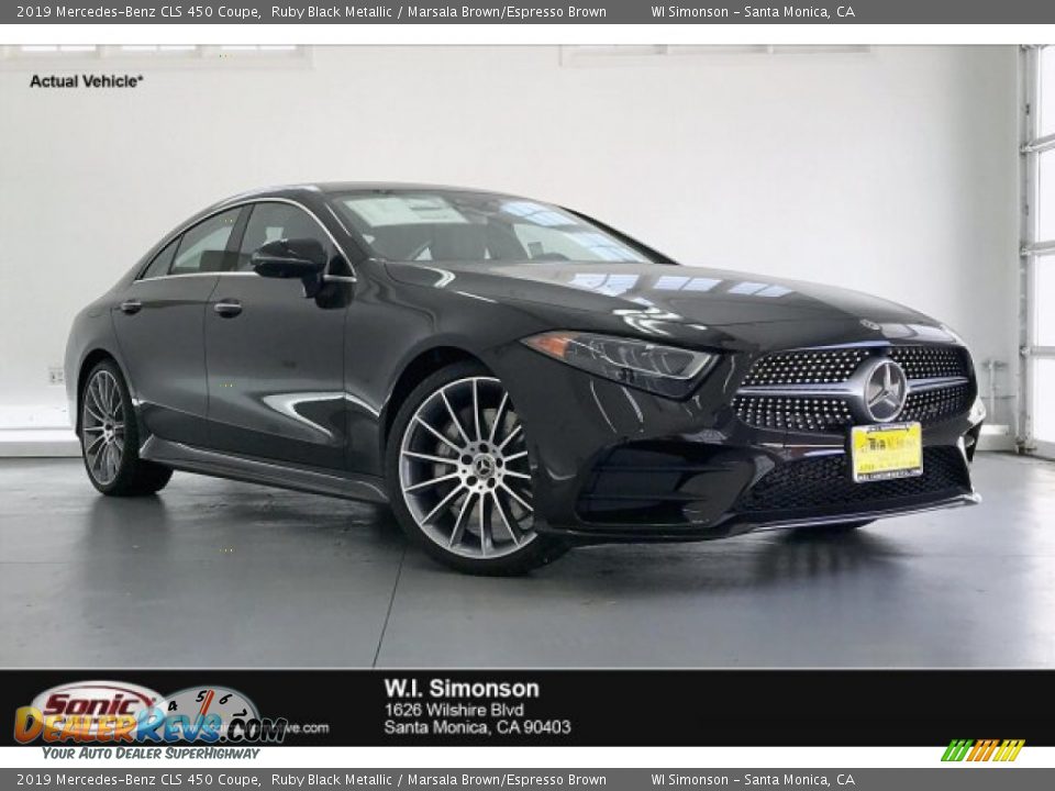 2019 Mercedes-Benz CLS 450 Coupe Ruby Black Metallic / Marsala Brown/Espresso Brown Photo #1