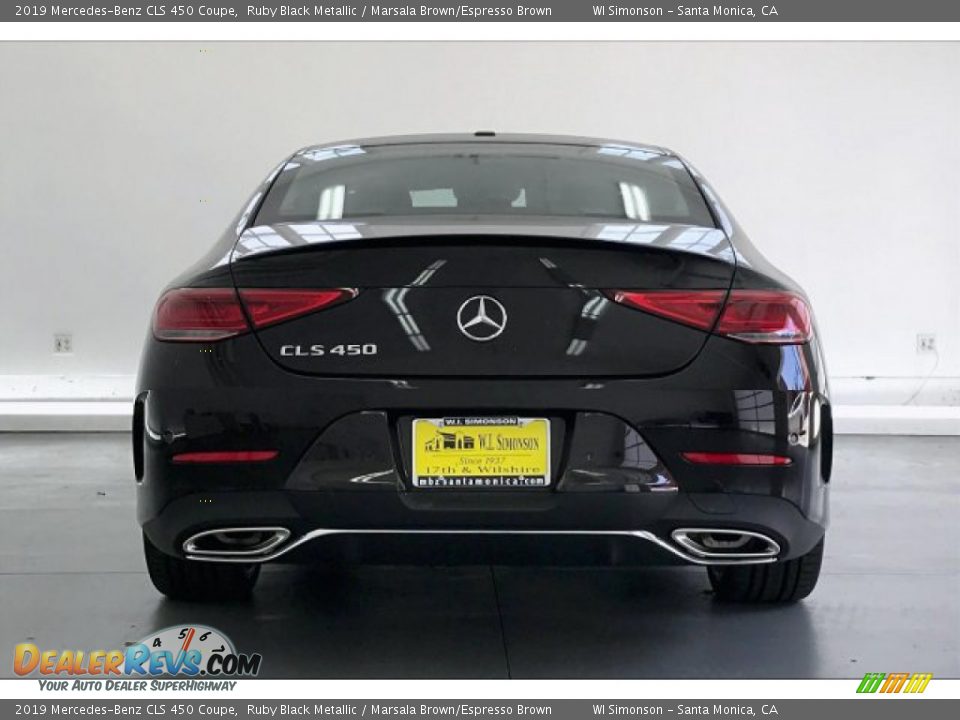 2019 Mercedes-Benz CLS 450 Coupe Ruby Black Metallic / Marsala Brown/Espresso Brown Photo #3