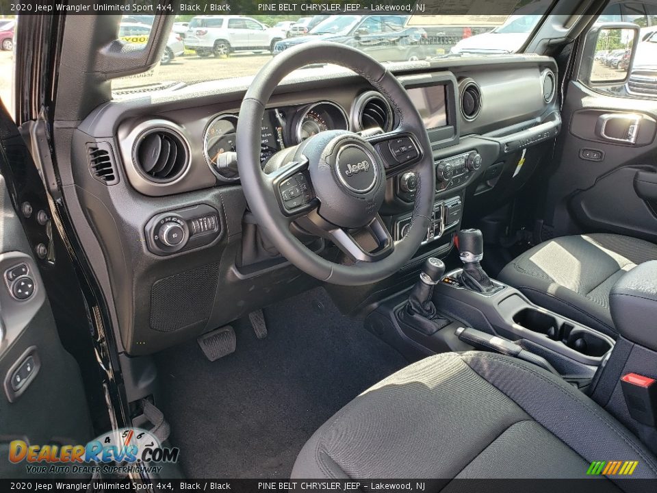 Black Interior - 2020 Jeep Wrangler Unlimited Sport 4x4 Photo #7
