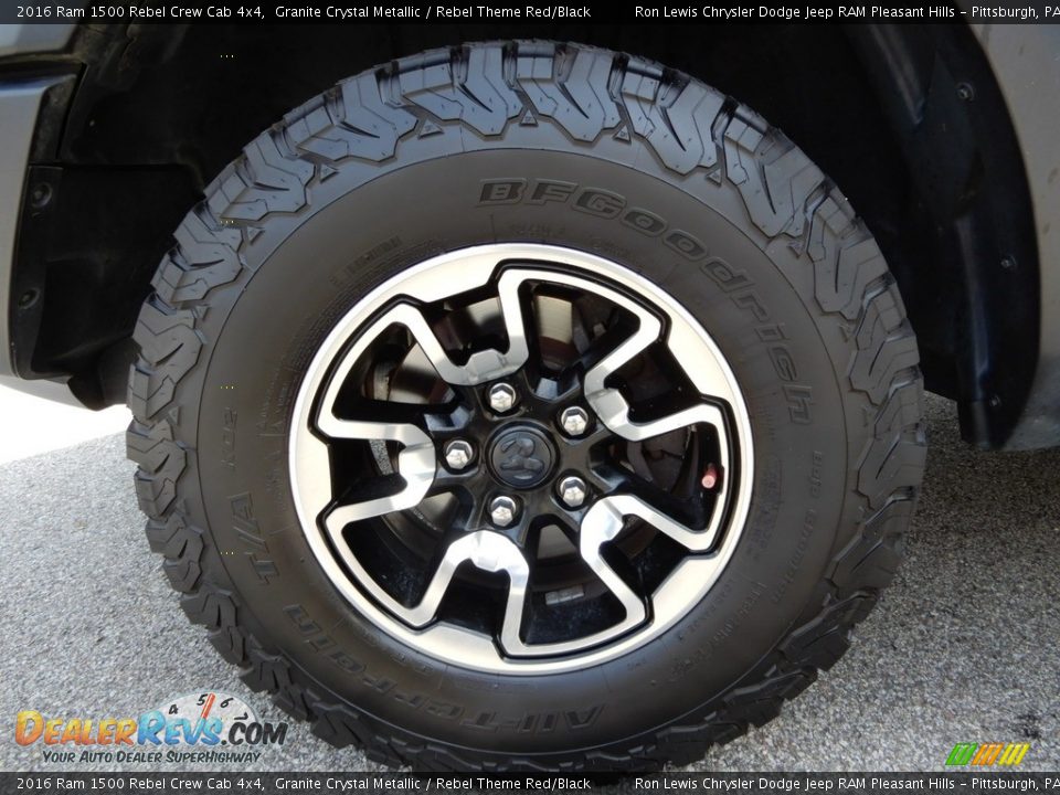 2016 Ram 1500 Rebel Crew Cab 4x4 Granite Crystal Metallic / Rebel Theme Red/Black Photo #9