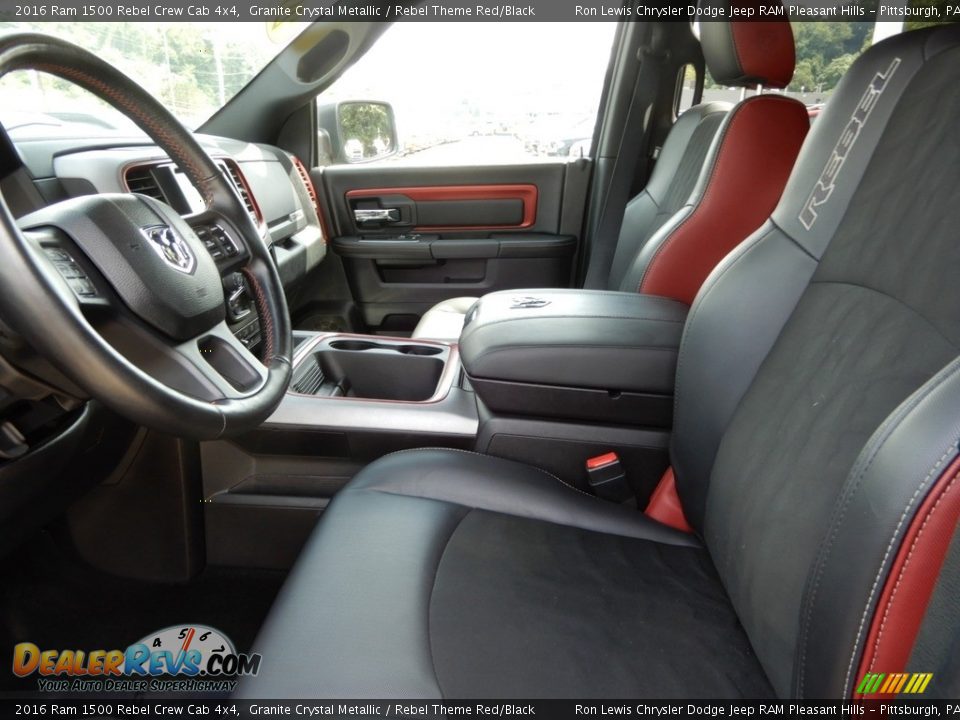 2016 Ram 1500 Rebel Crew Cab 4x4 Granite Crystal Metallic / Rebel Theme Red/Black Photo #10